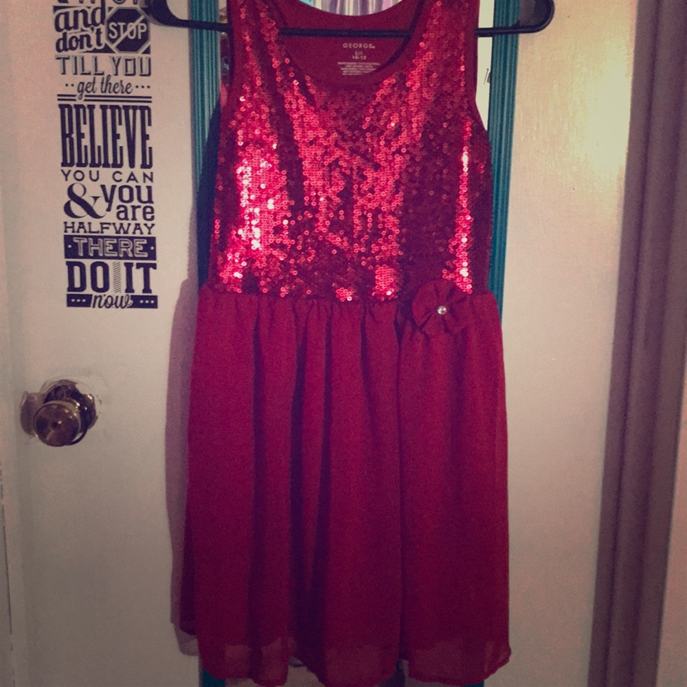Pretty Ruby Red Teen Dress